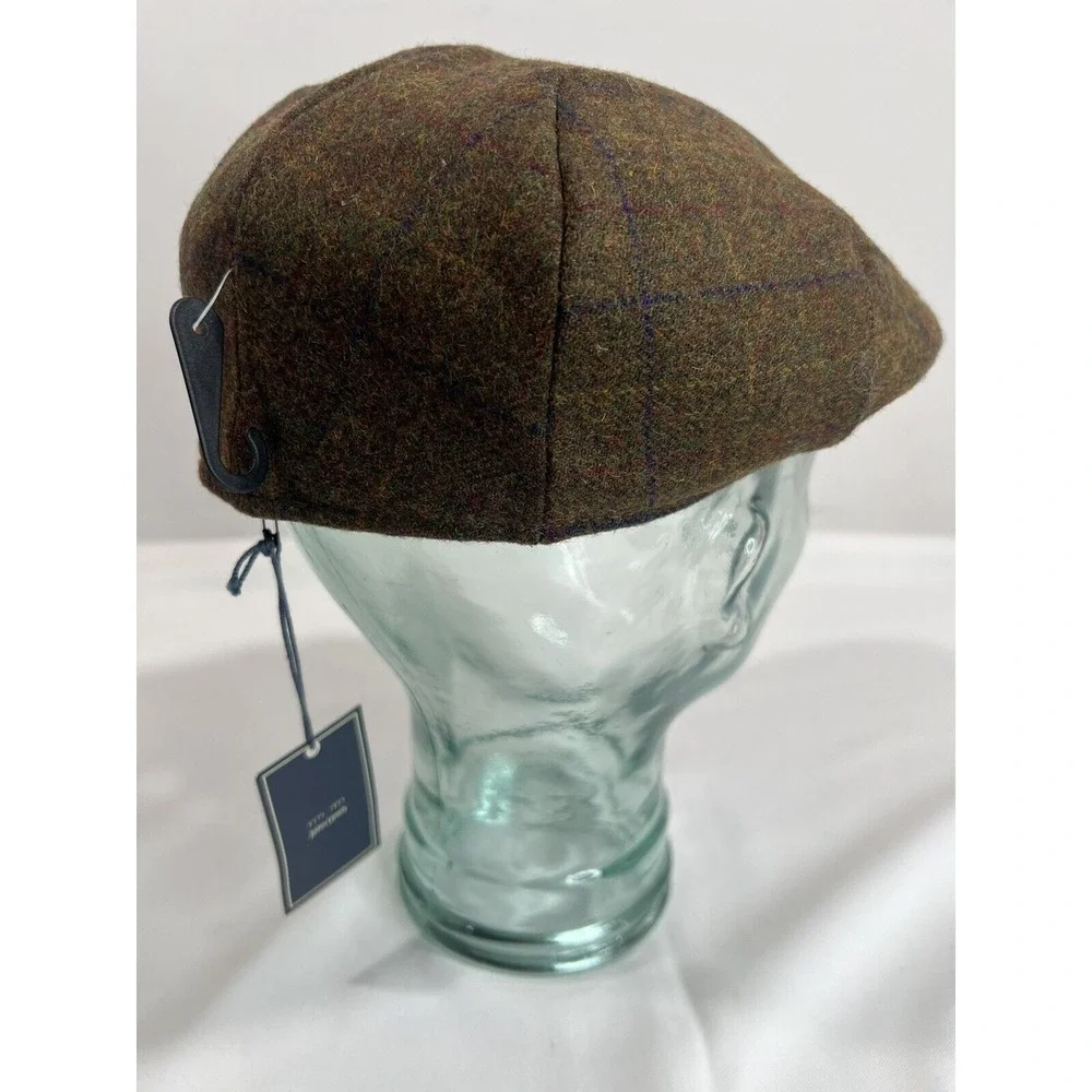John Lewis Paddy Hat Mens Brown Plaid Quilted Lined‎ Heritage Classic